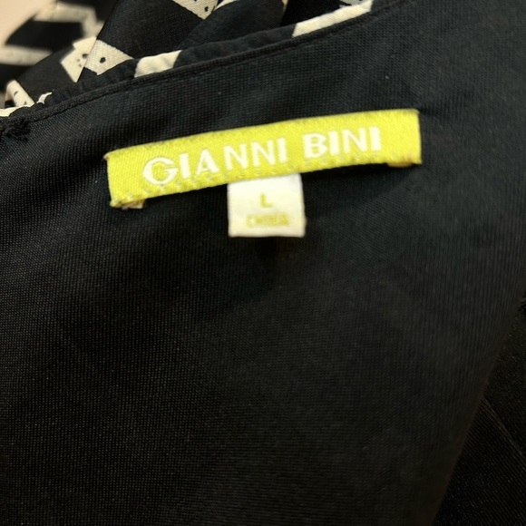 Gianni Bini Short Sleeved Geometric Print Jumpsuit Size Large Dressy Elegant - Picture 7 of 9